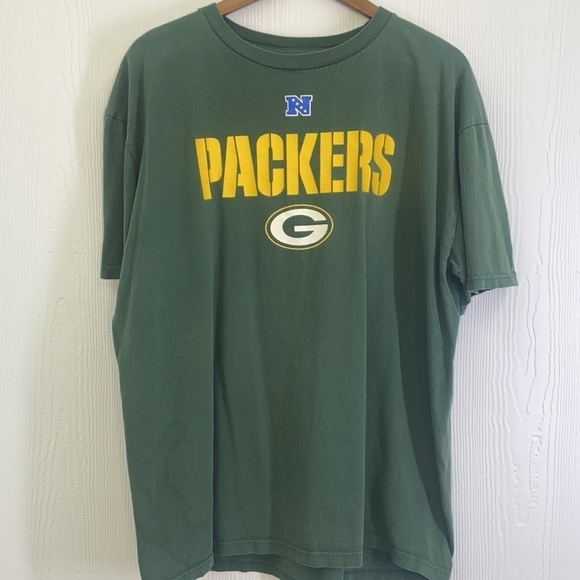 NFL Team Apparel - Vintage Green Bay Packers Green And Yellow Graphic Tee  XL - Picture 7 of 9